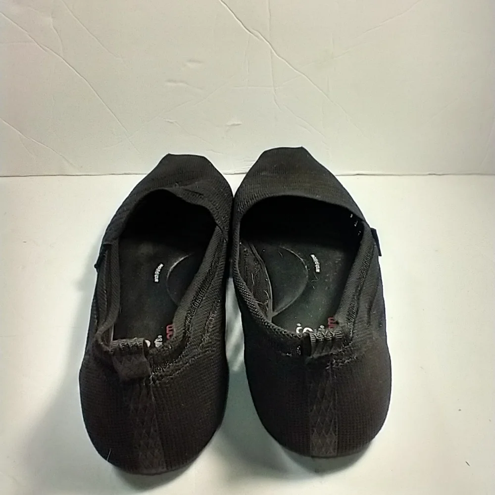 BOBS by Skechers Plush Golden Hour Black Slip On Comfort Shoes Women's sz 10.